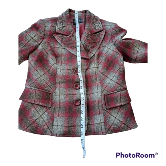 TRIBAL womens coat jacket pink & gray wool size 8 - Picture 14 of 14